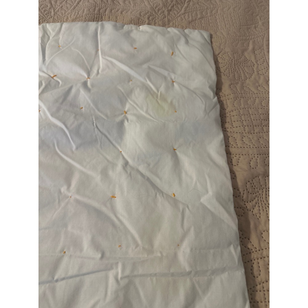 Handmade Patchwork Baby Quilt Blue Polka Dot Hand Tied Nursery Blanket 26x34 - Picture 8 of 8